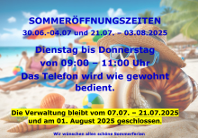 Öffnungszeiten Sommer2025